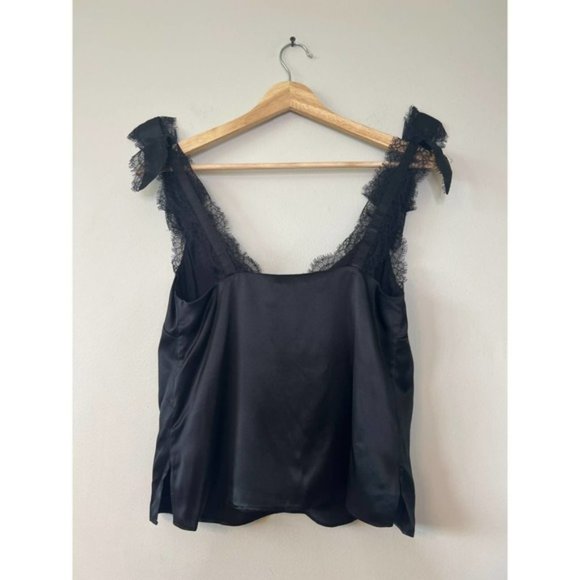 Cami NYC Freya Bow Strap Silk Lace Casual Top Women's Black Size: XXS NWT - Picture 9 of 10